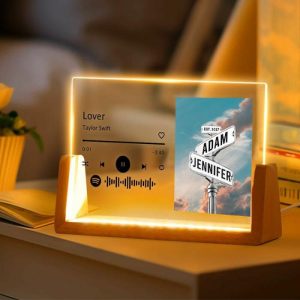 Lamps |   Personalized Spotify Code Night Light With Custom Name Street Sign Creative Gift For Your Love Home & Living Lamps