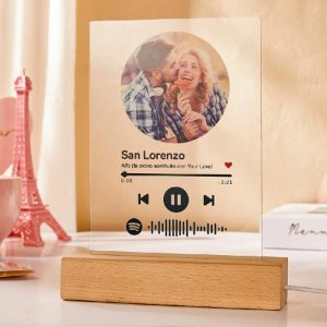 Lamps |   Personalized Spotify Plaque Song And Circle Photo Lamp Interesting Present For Girl Friend Home & Living Lamps