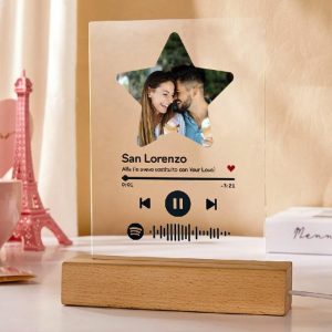 Lamps |   Personalized Spotify Plaque Song And Star Shaped Photo Lamp Funny Valentine’s Day Present Home & Living Lamps