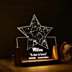 Lamps |   Personalized Star Map Night Light Unique Shaped Best Gift For Birthday Home & Living Lamps