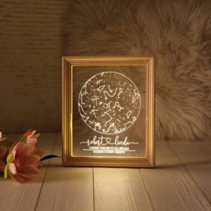 Lamps |   Personalized Wooden Acrylic Custom Star Picture Light Photo Frame Home & Living Lamps