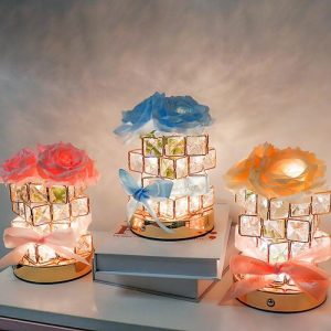 Lamps |   Rose Crystal Night Light Best Gift For Girlfriend Home & Living Lamps