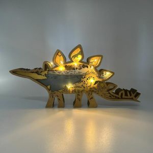 Lamps |   Stegosaurus 3D Wood Carving Decorative Light Precious Gift For Children Home & Living Lamps