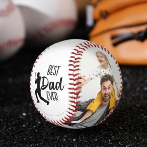 Ornaments |   "Best Dad" Custom Photo Baseball Gifts For Father’s Day Home & Living Ornaments