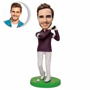 Ornaments |   Custom Bobblehead Christmas Gift From A Man Who Played Golf Home & Living Ornaments