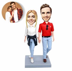 Ornaments |   Custom Bobblehead Couple Holding Hands Sweet Gift Home & Living Ornaments