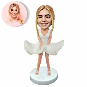 Ornaments |   Custom Bobblehead Funny Gift For Her In A White Dress Home & Living Ornaments