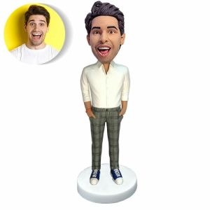 Ornaments |   Custom Bobblehead Gifts For Male Colleagues In Casual Suits Home & Living Ornaments