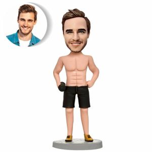 Ornaments |   Custom Bobblehead Gifts For The Fitness Man Holding Dumbbells Home & Living Ornaments