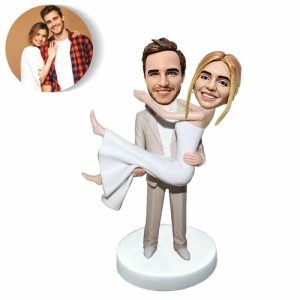 Ornaments |   Custom Bobblehead Hugging Romantic Wedding Gift For Wife Home & Living Ornaments