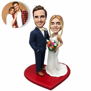 Ornaments |   Custom Bobblehead Love Carpet Holding Wedding Dress Romantic Wedding Gift Home & Living Ornaments