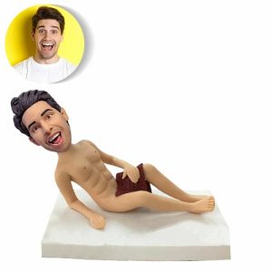 Ornaments |   Custom Bobblehead Man With Abs Funny Gift For Him Home & Living Ornaments