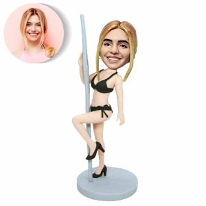 Ornaments |   Custom Bobblehead Pole Dancing Lady Giving Her Gift Home & Living Ornaments