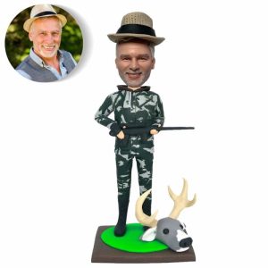 Ornaments |   Custom Bobblehead Wear Camouflage Clothing For Hunting As A Gift For Hunting Enthusiasts Home & Living Ornaments