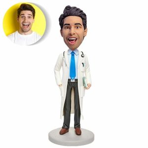 Ornaments |   Custom Bobblehead With White Coat Gifts For Male Doctor Home & Living Ornaments