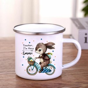 Ornaments |   Custom Children’s Enamel Drinking Mug Woodland Animal Back To School Gift Home & Living Ornaments