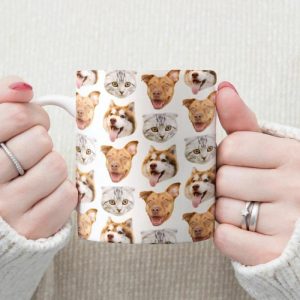 Ornaments |   Custom Face Photo Pattern Mug Gift For Pet Lover Home & Living Ornaments