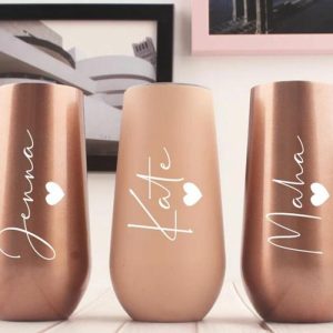 Ornaments |   Custom Name Tumbler Cup With Cute Heart Pattern Warm Gift For Couple Home & Living Ornaments