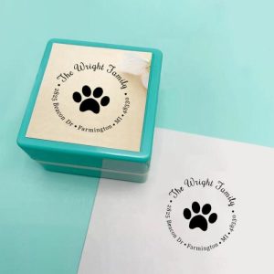 Ornaments |   Custom Return Address Stamp Personalized Wedding Address Stamp Best Gift Home & Living Beige