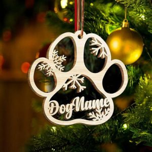 Ornaments |   Custom Wooden Name Tag Christmas Tree Ornaments Gift For Dog Home & Living Ornaments