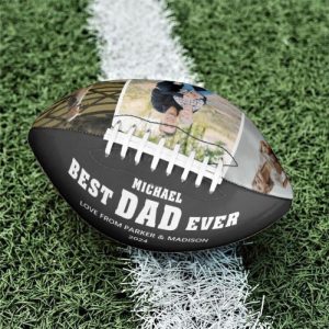 Ornaments |   Customizable Football With Name And Photo For Dad Father’s Day Gift Home & Living Ornaments