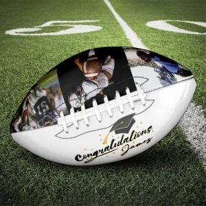 Ornaments |   Customizable Football With Photos And Names Added As A Gift To Graduates Home & Living Ornaments