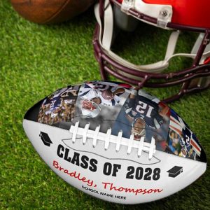 Ornaments |   Customizable Football With Photos Graduation Gift Home & Living Ornaments