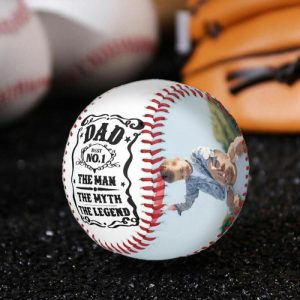 Ornaments |   Customized Baseball Add Photos Gift For Dad Home & Living Ornaments