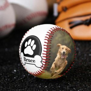 Ornaments |   Customized Baseball Pet Paw Prints With Name Added As A Gift For Pet Lovers Home & Living Ornaments