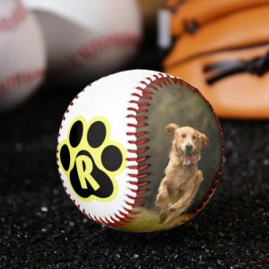 Ornaments |   Customized Baseball Pet Paw Prints With Photo Added As A Gift For Pet Lovers Home & Living Ornaments