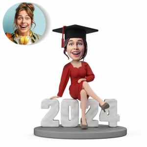 Ornaments |   Customized Bobblehead For Girls Graduating In 2024 Home & Living Ornaments