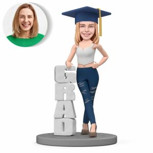 Ornaments |   Customized Bobblehead For Graduating Female Friends Home & Living Ornaments