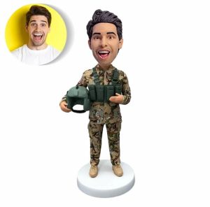 Ornaments |   Customized Bobblehead Gift For Men In Military Uniform Home & Living Ornaments