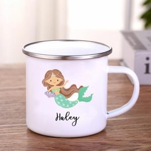 Ornaments |   Customized Children’s Enamel Cup Cartoon Princess Gift For Girls Home & Living Ornaments