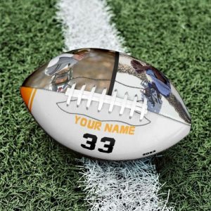 Ornaments |   Customized Footballs Can Be Added With Photos And Numbers For Graduates Home & Living Ornaments