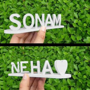 Ornaments |   Dual Name Illusion Love 3D Printed As Sweet Gifts Home & Living Ornaments