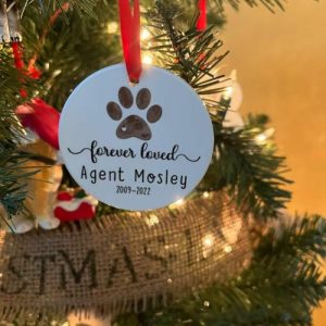 Ornaments |   "Forever Loved"Custom Pet Name Decorations Christmas Gifts For Pet Lovers Home & Living Ornaments