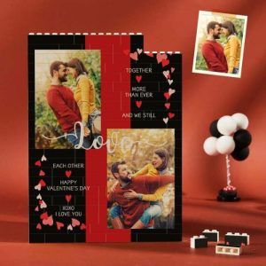 Ornaments |   "Happy Valentine’s Day"Personalized Photo Brick Puzzle For Couples Home & Living Ornaments