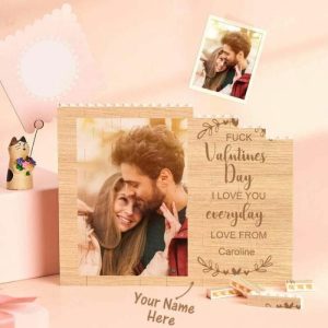 Ornaments |   "I Love You Everyday"Personalized Photo Brick Puzzle For Her Home & Living Ornaments