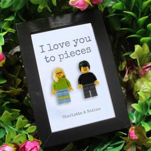 Ornaments |   "I Love You To Pieces"Personalized Building Block Minifigure Frame Valentine’s Day Gift Home & Living Ornaments