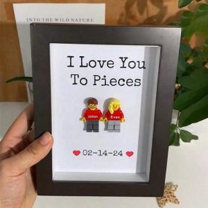 Ornaments |   "I Love You To Pieces"Personalized Building Block Minifigure Frame Warm Valentine’s Day Gift Home & Living Ornaments