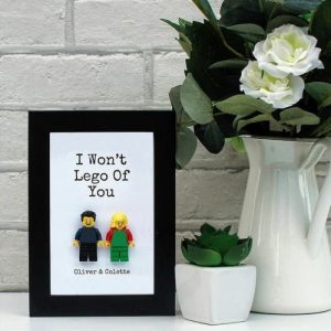 Ornaments |   "I Won’T Lego Of You"Personalized Building Block Minifigure Frame Valentine’s Day Gift Home & Living Ornaments