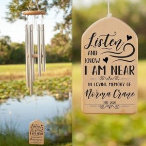 Ornaments |   "Listen And Know I Am Near" Personalized Custom Wind Chime Home & Living Ornaments