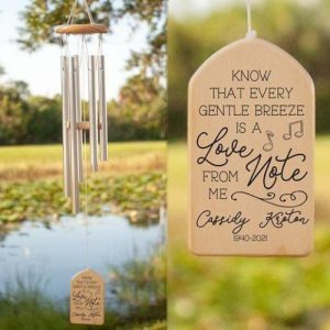 Ornaments |   "Love Note From Me" Personalized Custom Wind Chime Home & Living Ornaments