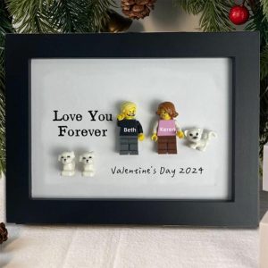 Ornaments |   "Love You Forever"Personalized Building Block Minifigure Frame With Cute Pet Gift Home & Living Ornaments