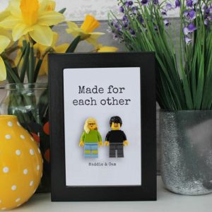 Ornaments |   "Made For Each Other"Personalized Building Block Minifigure Frame Valentine’s Day Gift Home & Living Ornaments