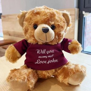 Ornaments |   "Marry Me" Personalized Plush Teddy Bear Proposal Gift For Couples Home & Living Ornaments