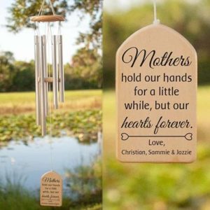 Ornaments |   "Mothers Hold Our Hands For A Little While" Personalized Custom Wind Chime Home & Living Ornaments