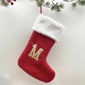 Ornaments |   Personalised Christmas Stocking Christmas Hat Initials Christmas Gift Home & Living Ornaments