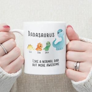 Ornaments |   Personalised Name Mug With Cute Dinosaur Pattern Best Father’s Day Present Home & Living Ornaments